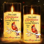 Custom Memorial Cardinal Gifts for Mom and Dad - Personalized LED Candle Light