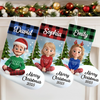 Custom Christmas Stocking - Personalized Christmas Birthday Gifts For Family, Dog Cat Lovers - Home Is Where The Stockings Hang