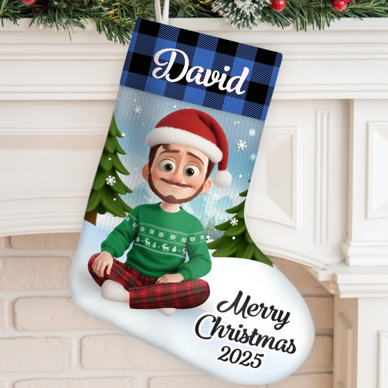 Custom Christmas Stocking - Personalized Christmas Birthday Gifts For Family, Dog Cat Lovers - Home Is Where The Stockings Hang