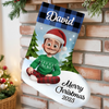 Custom Christmas Stocking - Personalized Christmas Birthday Gifts For Family, Dog Cat Lovers - Home Is Where The Stockings Hang