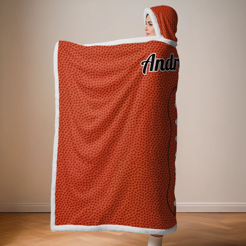 Custom Snuggle Blanket, Hoodie Blanket - Personalized Birthday Sport Gifts For Sports Fans, Sports Lovers - Born To Cheer Loud