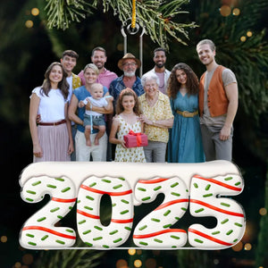 Custom Photo Acrylic Ornament - Personalized Christmas Gifts For Mom, Dad, Brother, Sister, Kids, Grandpa, Grandma - Gathered With Love