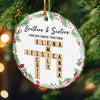 Custom Scrabble Ceramic Ornament - Personalized Christmas Birthday Gifts For Brother, Sister, Best Friends - Love Spelled Here