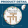 Custom Scrabble Ceramic Ornament - Personalized Christmas Birthday Gifts For Brother, Sister, Best Friends - Love Spelled Here