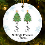 Custom Ceramic Ornament - Personalized Christmas Birthday Gifts For Brother, Sister - Magic Begins Under Here