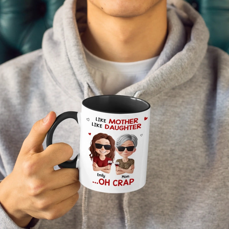 Custom Accent Mug - Personalized Birthday Gifts For Mom, Dad, Daughter - Happiness Starts With You