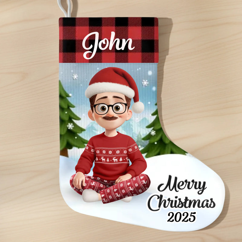 Custom Christmas Stocking - Personalized Christmas Birthday Gifts For Family, Dog Cat Lovers - Home Is Where The Stockings Hang