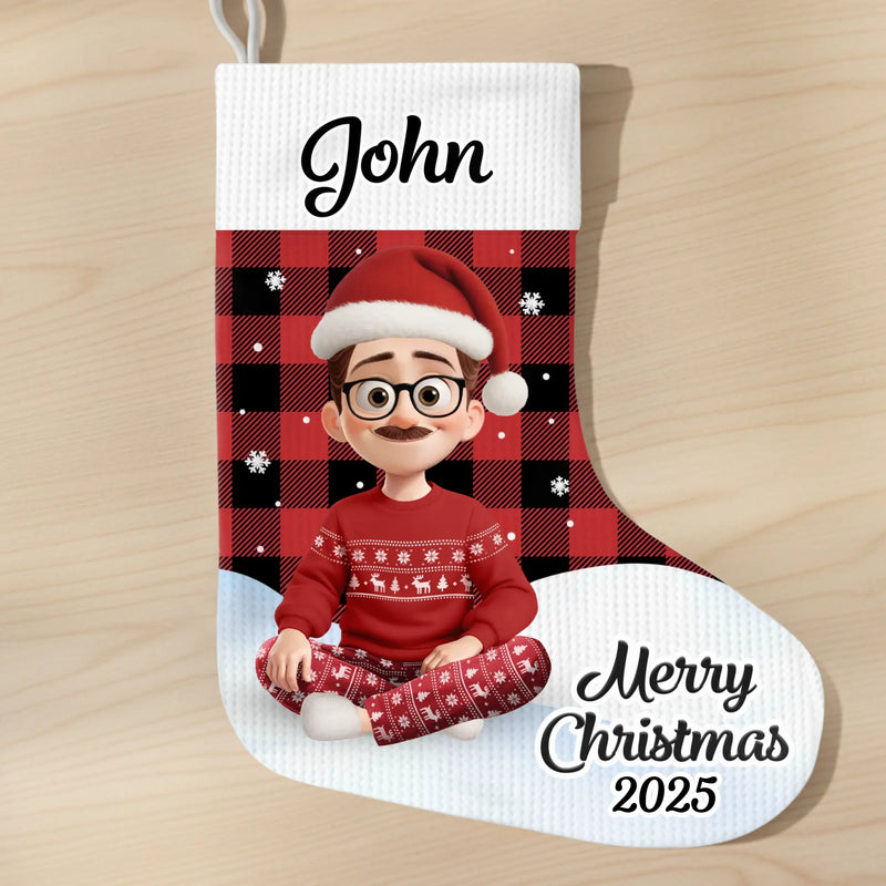 Custom Christmas Stocking - Personalized Christmas Birthday Gifts For Family, Dog Cat Lovers - Santa’s Favorites, All Lined Up