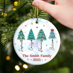 Custom Ceramic Ornament - Personalized Christmas Birthday Gifts For Mom, Dad, Brother, Sister, Kids - Where Love Always Begins