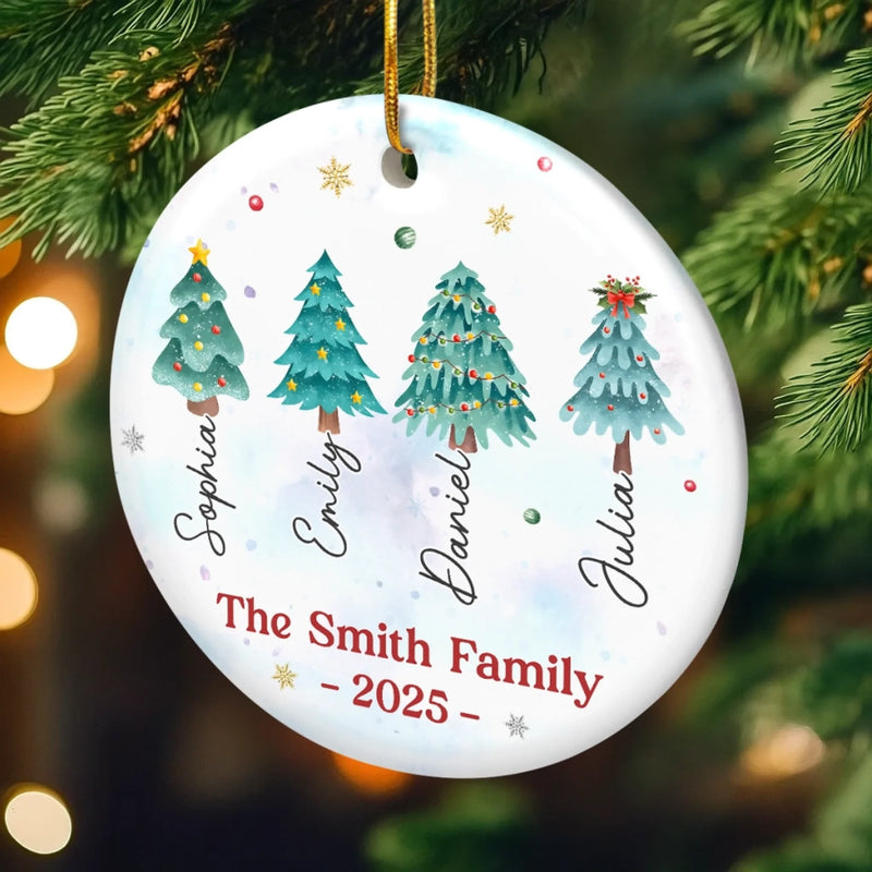 Custom Ceramic Ornament - Personalized Christmas Birthday Gifts For Mom, Dad, Brother, Sister, Kids - Where Love Always Begins