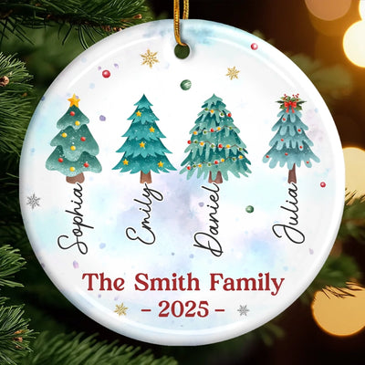 Custom Ceramic Ornament - Personalized Christmas Birthday Gifts For Mom, Dad, Brother, Sister, Kids - Where Love Always Begins
