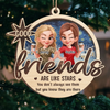 Custom Starry Night Wood Ornament - Personalized Best Friend Birthday Gifts For Women, Besties, Sisters, BFF - Love Carved In Time