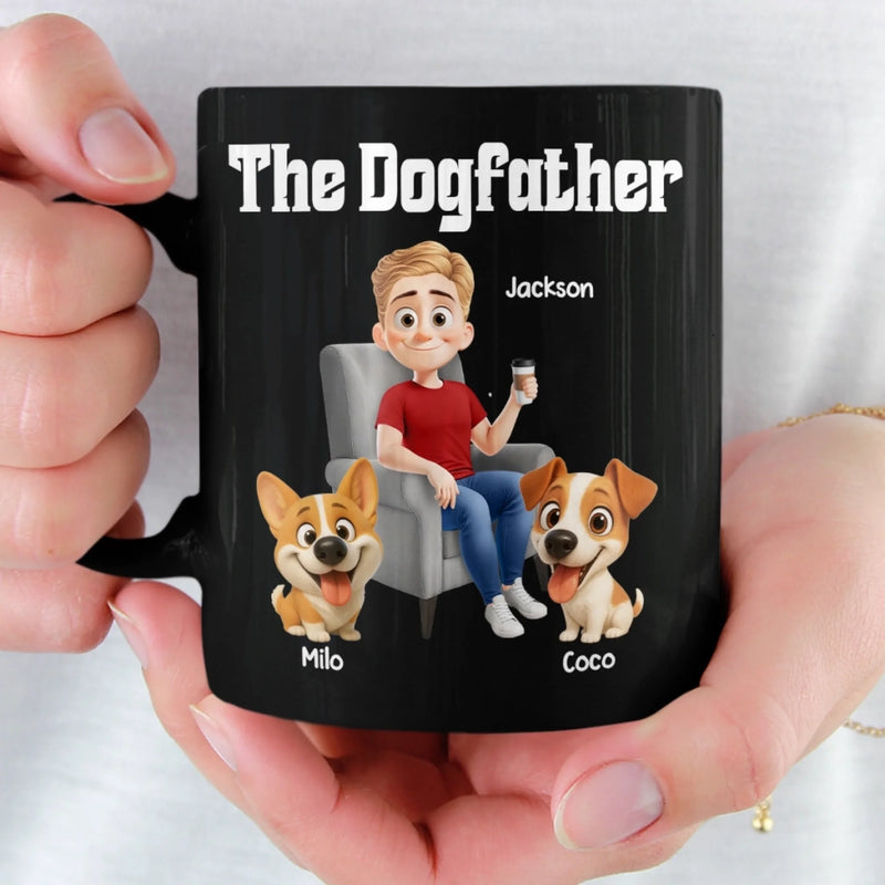 Custom Black Mug - Personalized Birthday Gifts For Dog Lovers, Dog Dad And Mom - Living That Ruff Life