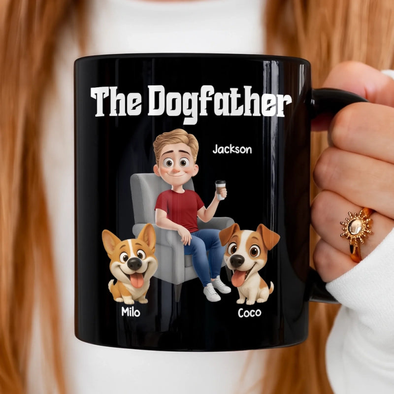 Custom Black Mug - Personalized Birthday Gifts For Dog Lovers, Dog Dad And Mom - Living That Ruff Life