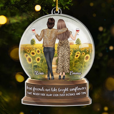 Custom Acrylic Ornament - Personalized Best Friend Birthday Gifts For Women, Besties, Sisters, BFF - Best Friends For Life