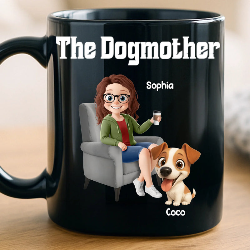 Custom Black Mug - Personalized Birthday Gifts For Dog Lovers, Dog Dad And Mom - Living That Ruff Life