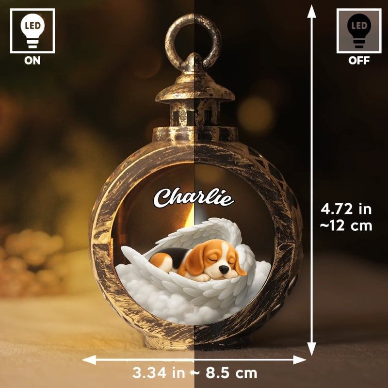 Custom Candlelight Lantern Ornament - Personalized Pet Christmas Memorial Sympathy Gifts For Dogs, Cats - Loved Beyond The Stars