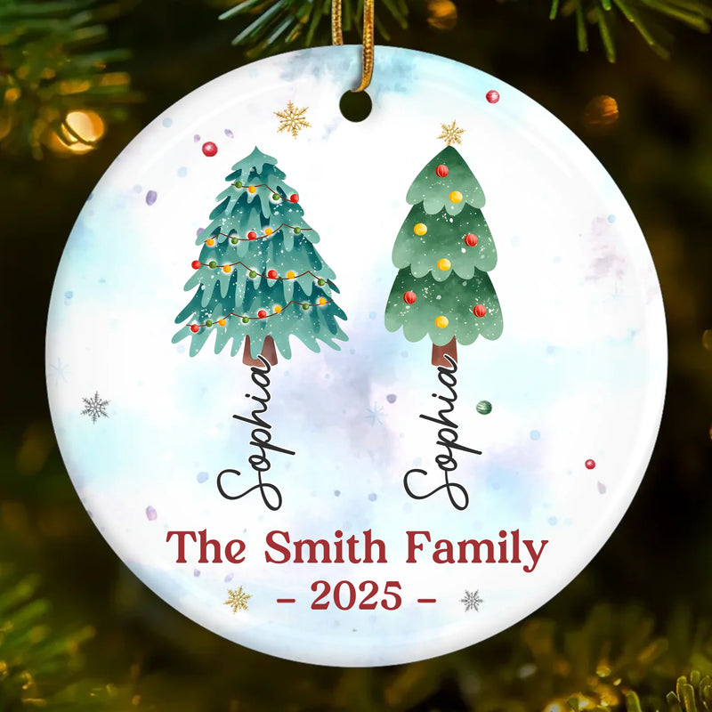 Custom Ceramic Ornament - Personalized Christmas Birthday Gifts For Mom, Dad, Brother, Sister, Kids - Where Love Always Begins