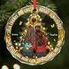 Custom Circle Glass Ornament - Personalized Best Friend Christmas Birthday Gifts For Women, Besties, Sisters, BFF - Sparkles Of Our Story