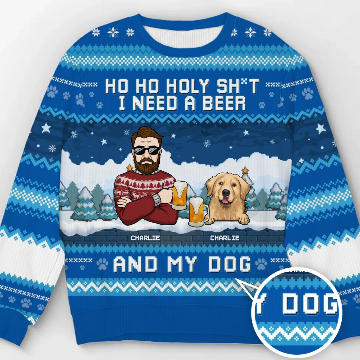 Custom Unisex Ugly Sweatshirt - Personalized  Christmas Birthday Gifts For Dog Lovers, Dog Dad And Mom - Jingle All The Paws