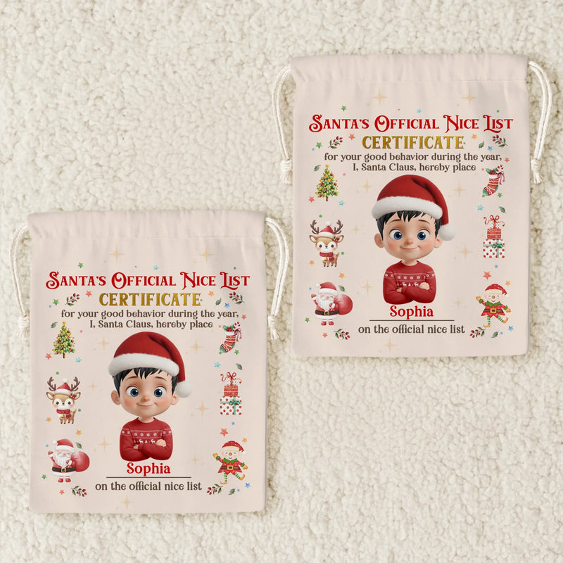 Custom Favor Bag - Personalized Christmas Birthday Gifts For Kids - Tiny Joys Sparkling Nights