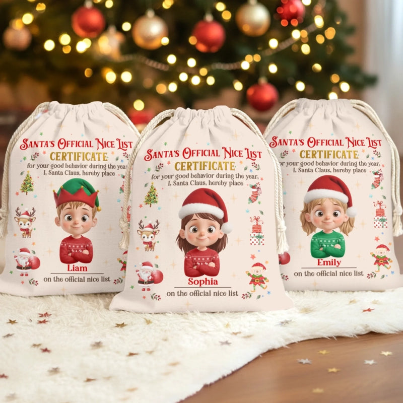 Custom Favor Bag - Personalized Christmas Birthday Gifts For Kids - Tiny Joys Sparkling Nights
