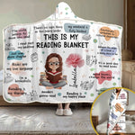 Custom Affirmation Snuggle Blanket, Hoodie Blanket - Personalized Christmas Bookish Gifts For Book Lovers, Bookworms, Readers - Bookaholic And Proud