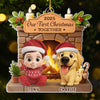 Custom First Christmas Acrylic Ornament - Personalized Christmas Baby Shower, Gender Reveal Gifts For New Moms, New Dads, New Parents, Dog Dad And Mom - Too Cute For The Naughty List