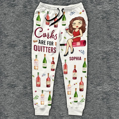 Custom Unisex Sweatpants - Personalized Birthday Gifts For Besties, Sisters, BFF, Family, Yourself - Just A Girl Who Loves Wine
