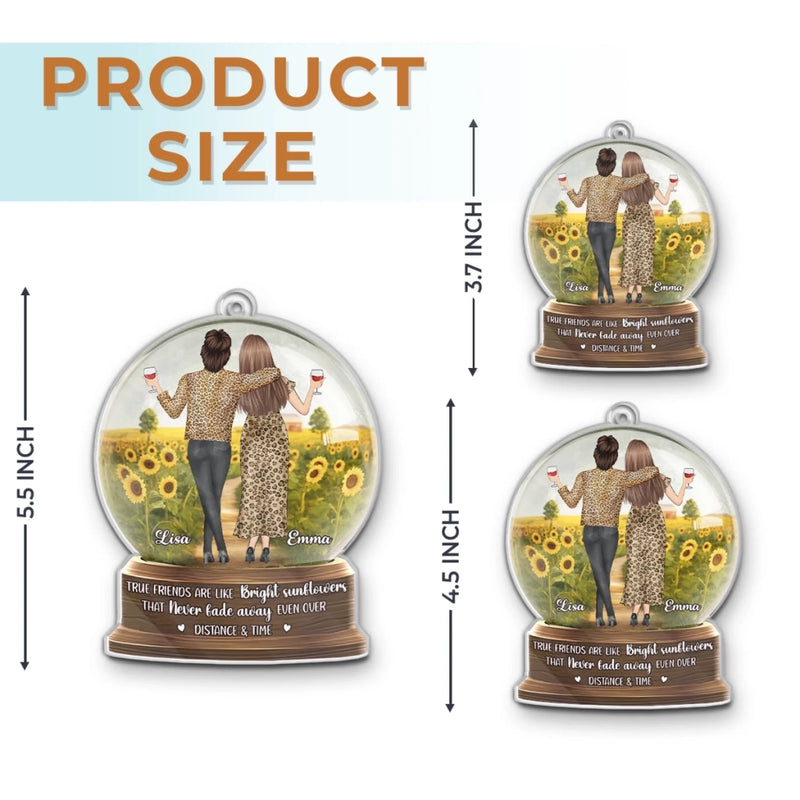 Custom Acrylic Ornament - Personalized Best Friend Birthday Gifts For Women, Besties, Sisters, BFF - Best Friends For Life
