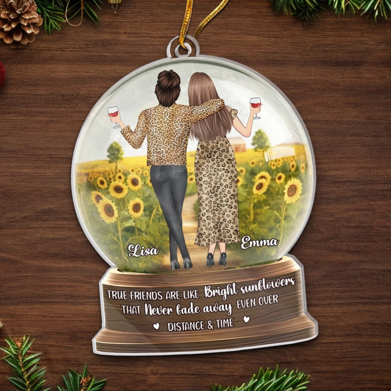 Custom Acrylic Ornament - Personalized Best Friend Birthday Gifts For Women, Besties, Sisters, BFF - Best Friends For Life