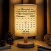 Custom Linen Bedside Table Lamp - Personalized Memorial Sympathy Gifts For Loss Of Mom, Dad - Always Near Always Loved