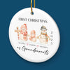 Custom Baby's First Christmas Grandparents Ceramic Ornament - Personalized Christmas Birthday Gifts For First Time Grandparents, Future Grandpa and Grandma, Family - Christmas Feels New Again