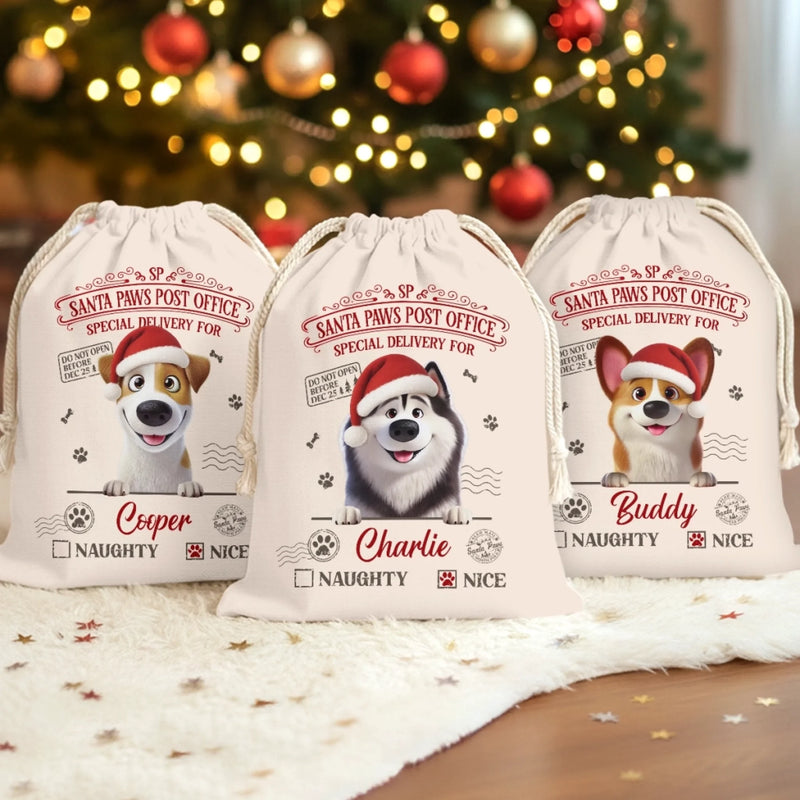 Custom Favor Bag - Personalized Christmas Birthday Gifts For Dog Lovers, Dog Dad And Mom - Paws And Joy This Christmas