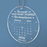 Custom Acrylic Car Ornament - Personalized Memorial Sympathy Gifts For Loss Of Mom, Dad - Riding With Angels Above