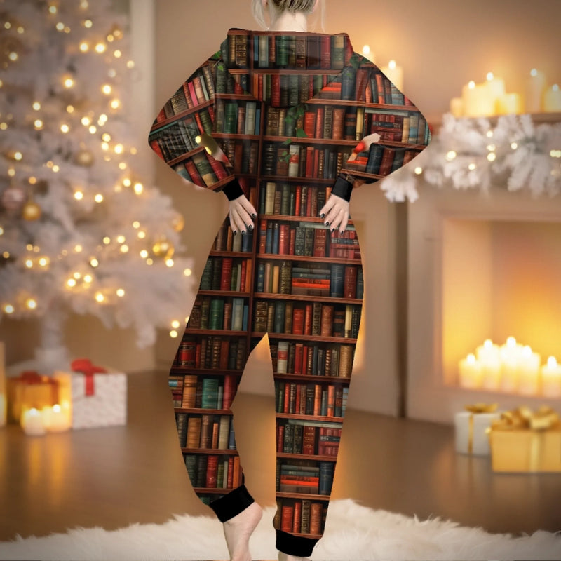 Custom Adult Onesie - Personalized Christmas Bookish Gifts For Book Lovers, Bookworms, Readers - Living Between The Pages
