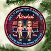 Custom Acrylic Ornament - Personalized Best Friend Christmas Birthday Gifts For Women, Besties, Sisters, BFF - Cheers To Our Merry Moments