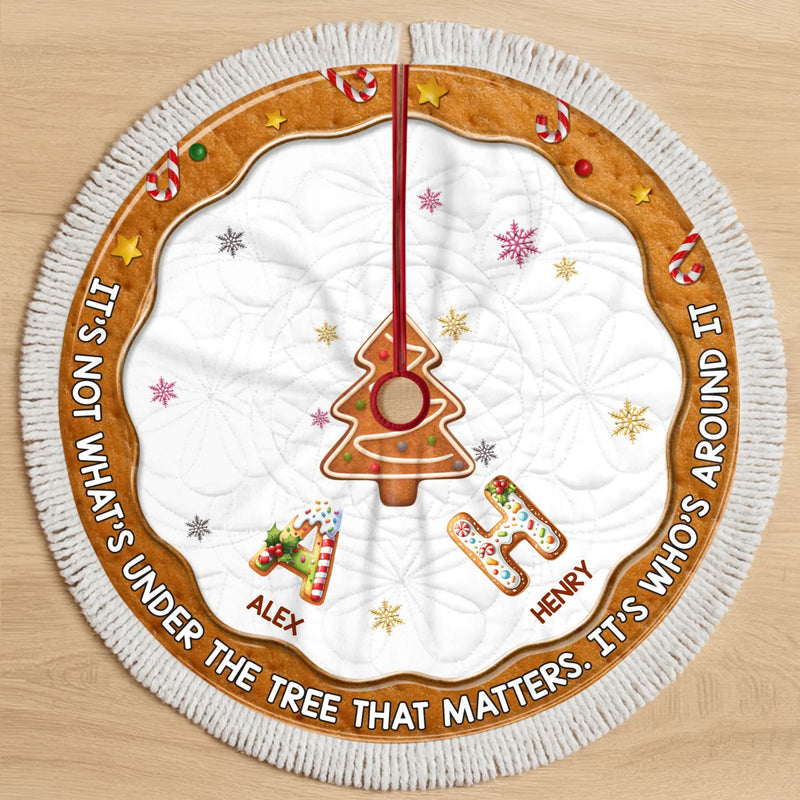Custom Tree Skirt - Personalized Christmas Birthday Gifts For Mom, Dad, Brother, Sister, Kids - Merry Moments Start Here