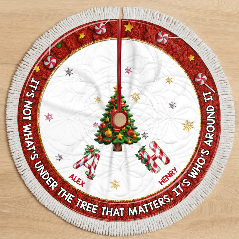 Custom Tree Skirt - Personalized Christmas Birthday Gifts For Mom, Dad, Brother, Sister, Kids - This Circle Holds Our Joy