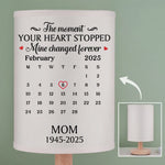 Custom Linen Bedside Table Lamp - Personalized Memorial Sympathy Gifts For Loss Of Mom, Dad - Always Near Always Loved