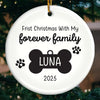 Custom First Christmas Pet Ceramic Ornament - Personalized Christmas Birthday Gifts For Dog Lovers, Cat Lovers, Pet Dad And Mom, New Pet Ornament - New Fur In Family