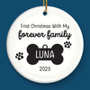 Custom First Christmas Pet Ceramic Ornament - Personalized Christmas Birthday Gifts For Dog Lovers, Cat Lovers, Pet Dad And Mom, New Pet Ornament - New Fur In Family
