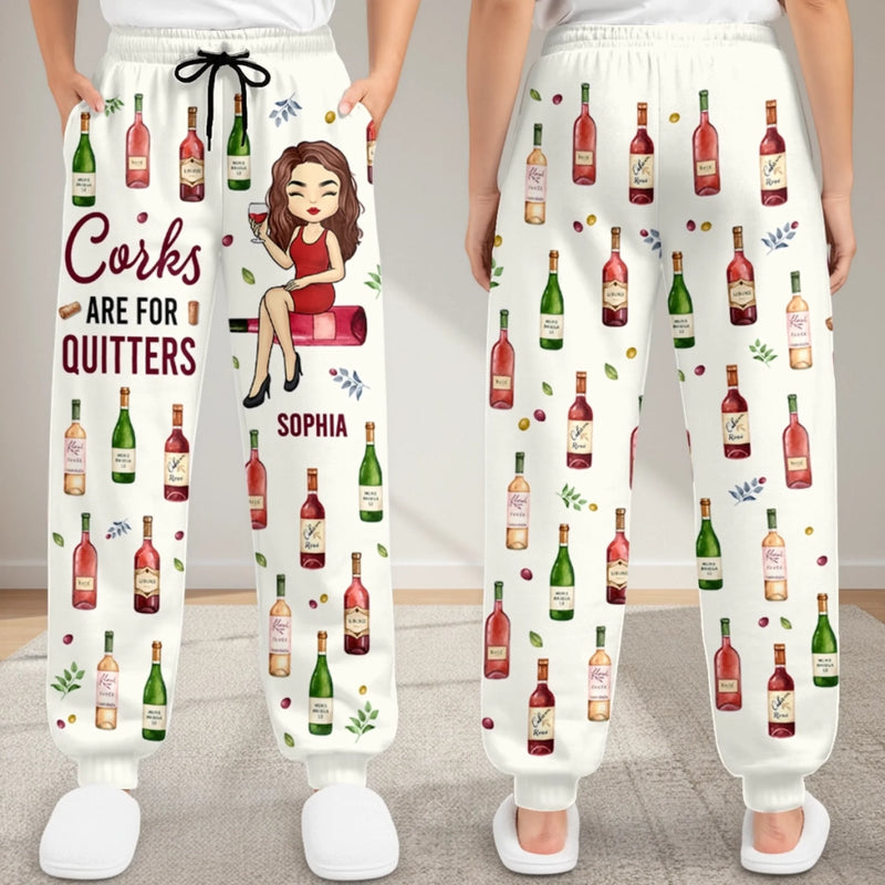 Custom Unisex Sweatpants - Personalized Birthday Gifts For Besties, Sisters, BFF, Family, Yourself - Just A Girl Who Loves Wine