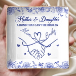 Custom Name Mother Daughter Gifts - Personalized Full-print Jewelry Dish