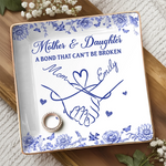 Custom Name Mother Daughter Gifts - Personalized Full-print Jewelry Dish