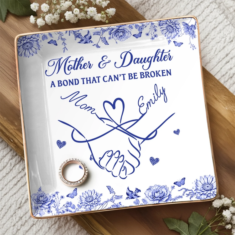 Custom Full-Print Jewelry Dish - Personalized Birthday Gifts For Mom, Daughter - Shine With Grace