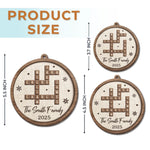 Custom Family Name Crossword Christmas Gifts - Personalized Ornament