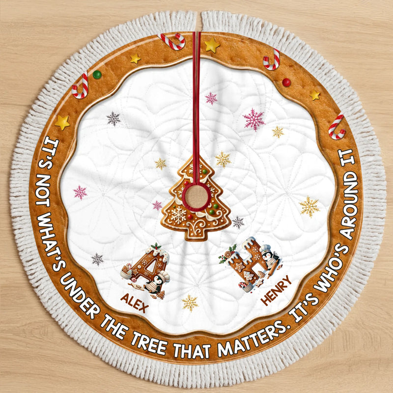 Custom Tree Skirt - Personalized Christmas Birthday Gifts For Mom, Dad, Brother, Sister, Kids - Jingle All The Way Home