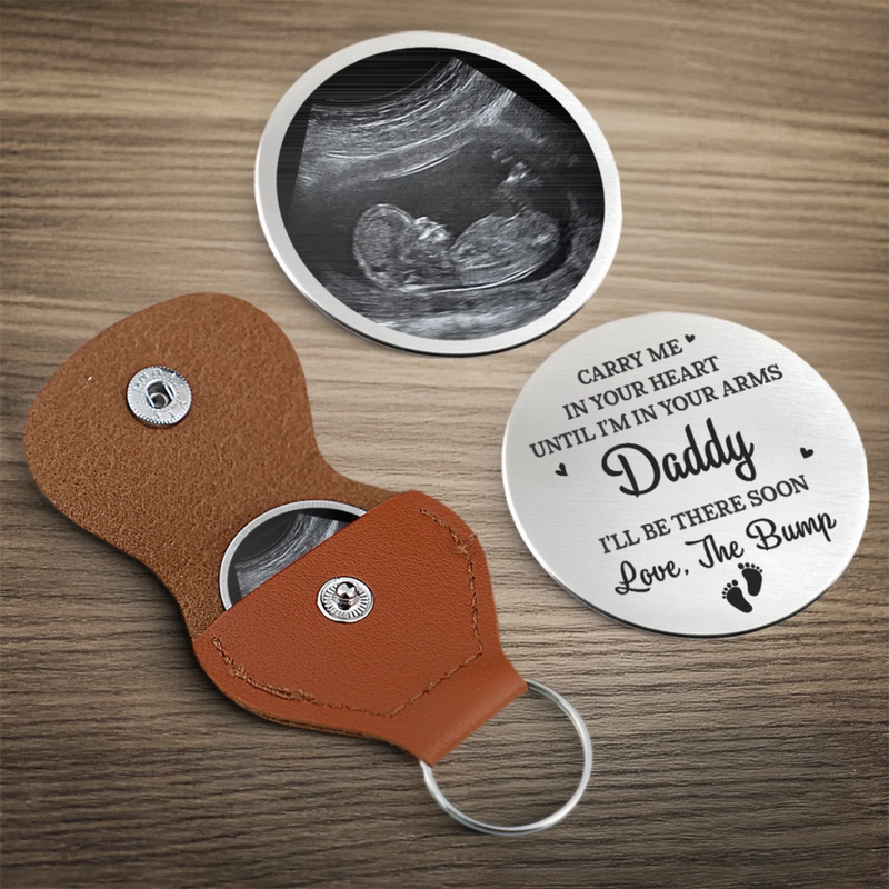 Custom Photo Pocket Hug - Personalized Baby Shower, Gifts For New Moms, New Dads, New Parents - I Feel Your Love Already