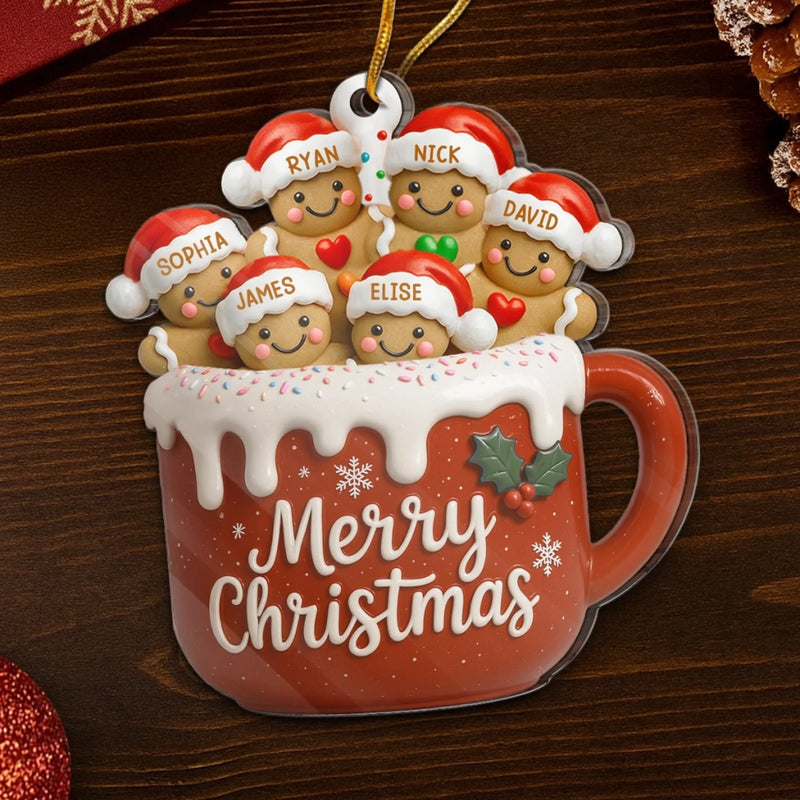 Custom Acrylic Ornament - Personalized Christmas Birthday Gifts For Mom, Dad, Brother, Sister, Kids - Love Makes Us Melt